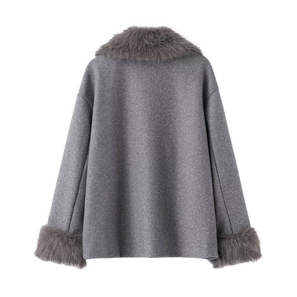Double Breasted Loose Woolen Coats