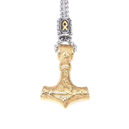 Norse Viking Geometric Style Stainless Steel Men Necklaces