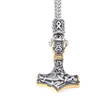 Norse Viking Geometric Style Stainless Steel Men Necklaces