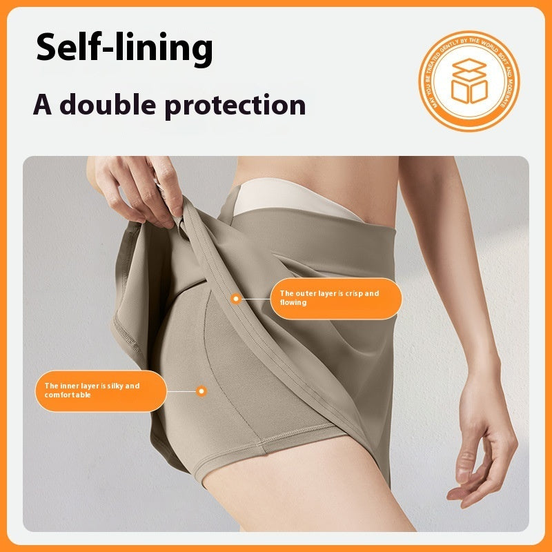 Skorts Quick Drying Fitness Skirt Built In Shorts Active Trend