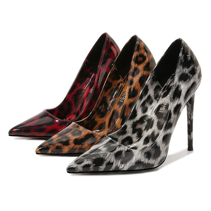 New Leopard Print High Heel Shoes For Women