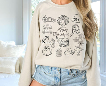 Simple Autumn Cartoon Sweater – Cute & Cozy Korean Casual Style