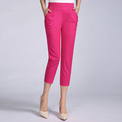 Spring Style Drawstring Skinny Women Ankle Pants