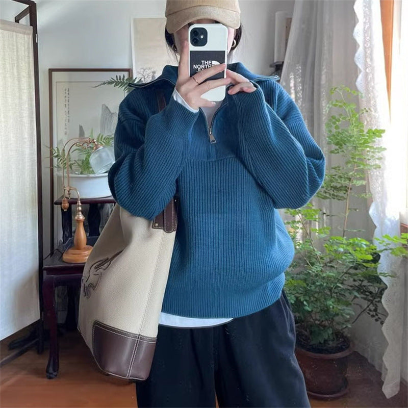 Women's Loose Fit Knit Pullover – Casual Everyday Sweater