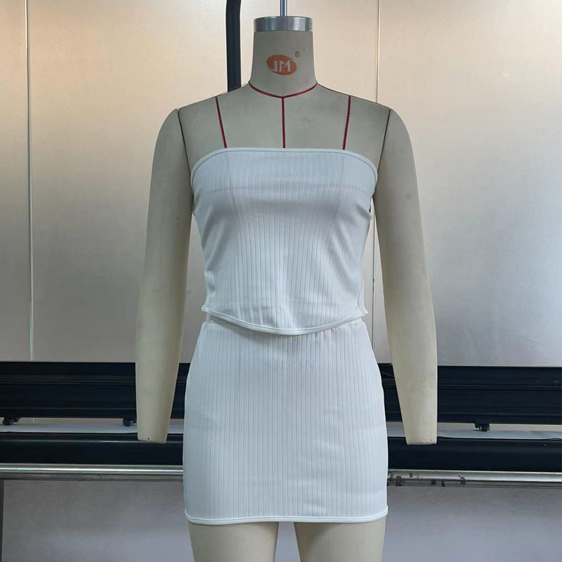 Crop Top & Bodycon Mini Skirt Two-Piece Outfit Set | Sexy Summer Vibes Style 2025