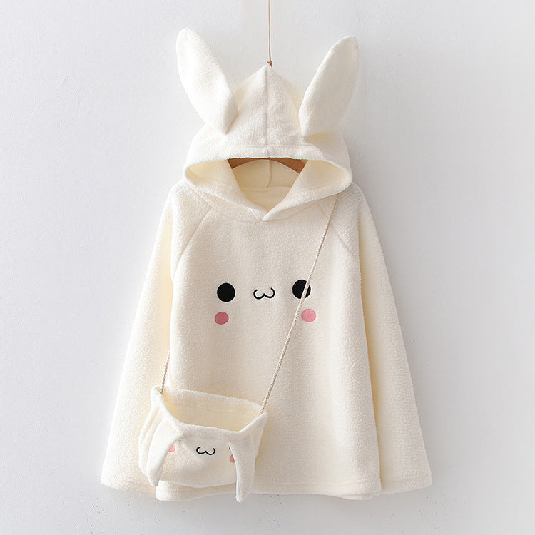 Cashmere Sweater for Women – Japanese Style Cartoon Embroidered Pullover