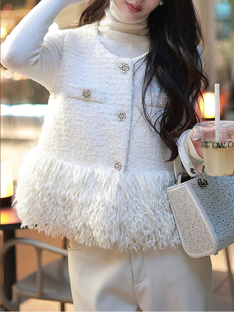 Polyester Sleeveless Jacket – Casual Layering Vest for Women