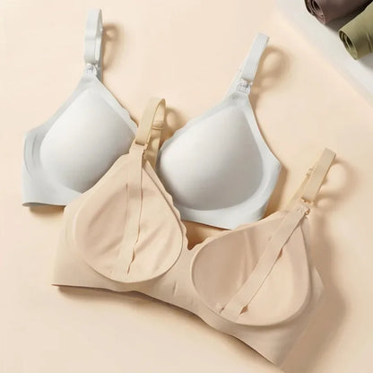 Soft Cotton Nursing Bra – Breathable Maternity Breastfeeding Bra for Moms