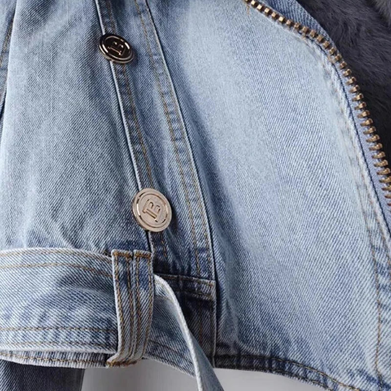 Women’s Thick Polyester Jacket – Autumn & Winter Casual Coat