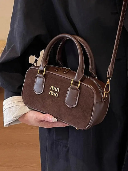 2025 Luxury Retro Frosted Handbag – High-End Women's Shoulder Bag for Spring & Autumn Fashion