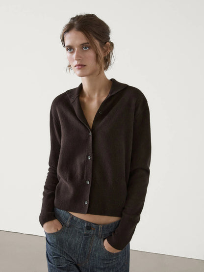 Women's Slouchy Turtleneck Cardigan – Spring 2025 Casual Knit