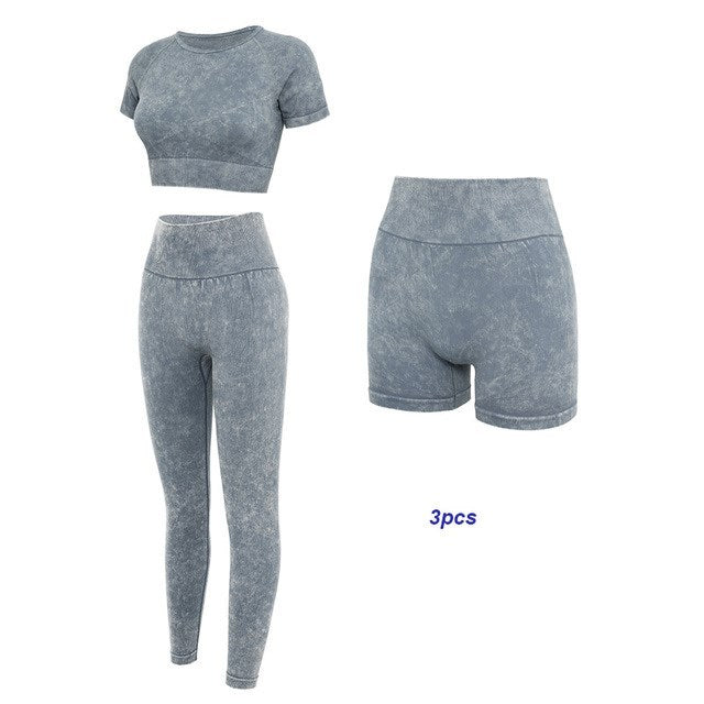 Seamless Cotton Yoga Two-Piece Outfit Set | Comfortable Activewear Style 2025