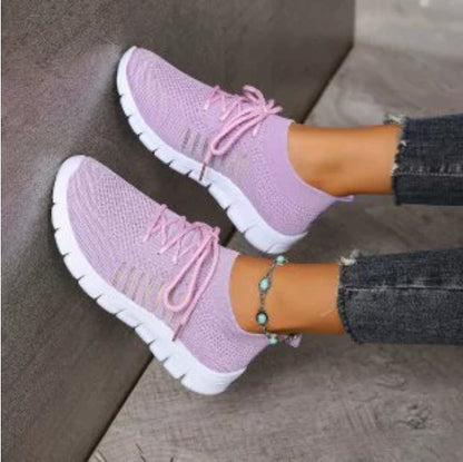 Women’s Flying Knit Casual Sneakers | Lightweight Summer Mesh Shoes