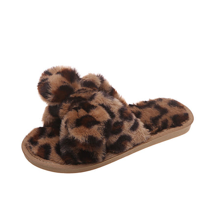 Leopard Print Metal Decoration Women Sandals