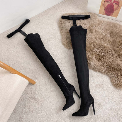Designer Style Fashionable Over The Knee High Heel Boots For Women