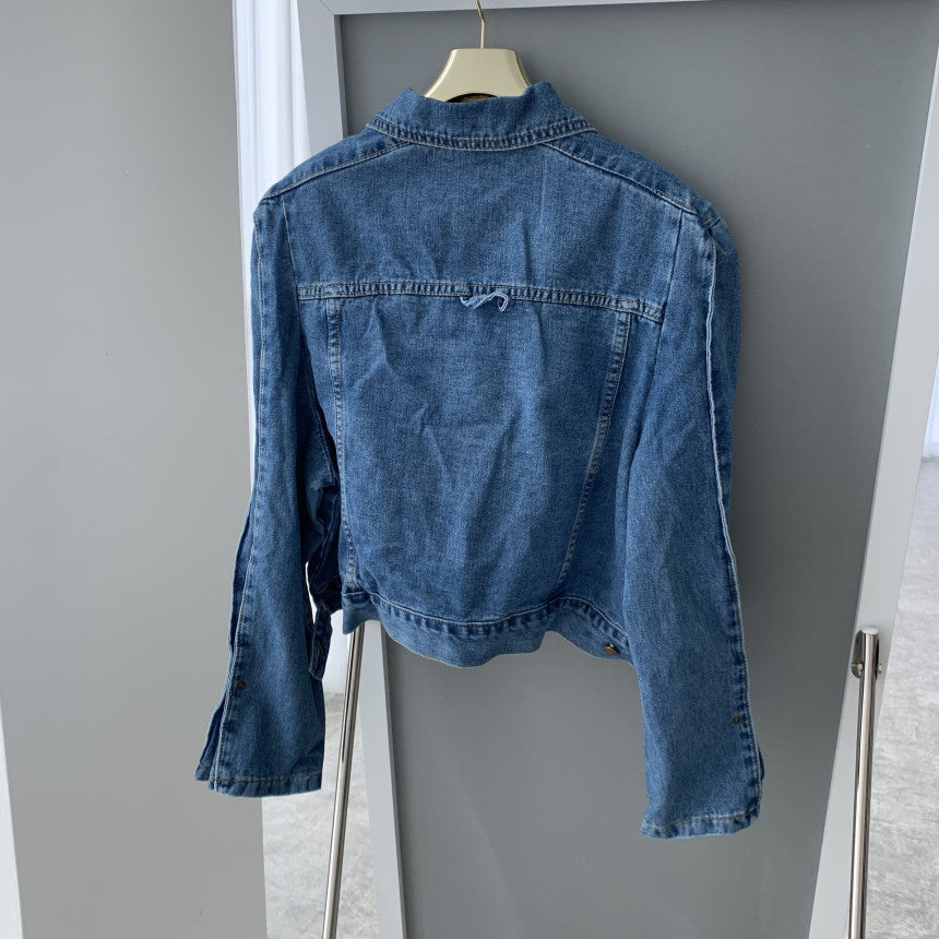 Loose Denim Jacket for Women – Fashion Design Blue Cotton Coats & Casual Jackets 2025