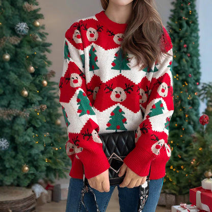 Christmas Casual Knitted Pullover – Cozy & Festive Vibes