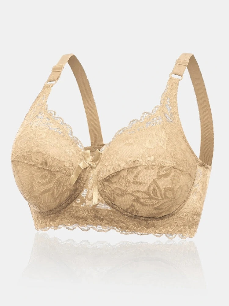 E G Cup Adjustable Back Plus Size Lace Bra