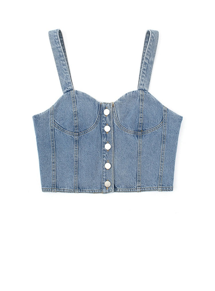 High Waist Cropped Crop Top – Sleek Summer Streetwear for Women