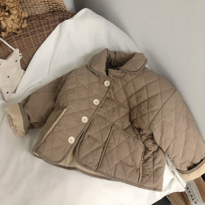 Front Big Pockets Cotton Padded Warm Women Coats For Winter