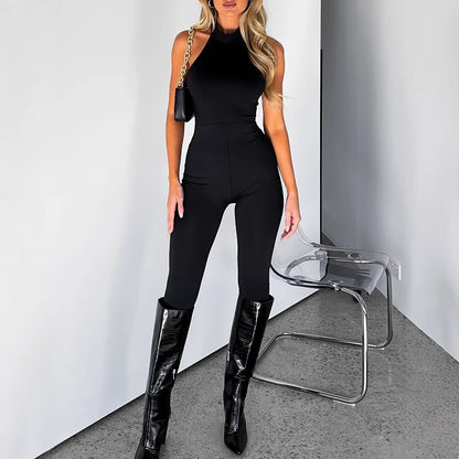 Women’s Crisscross Backless Jumpsuit Sexy Bodysuit Gym Athletic Activewear One Piece Sportswear