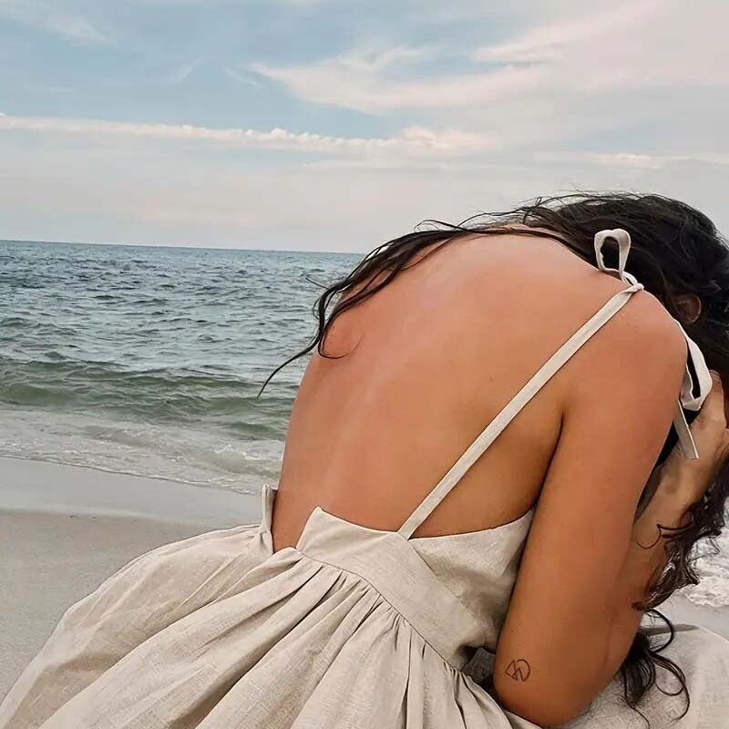 V-Neck Spaghetti Strap Maxi Dress | Elegant Summer Long Dress & Sundress for Women