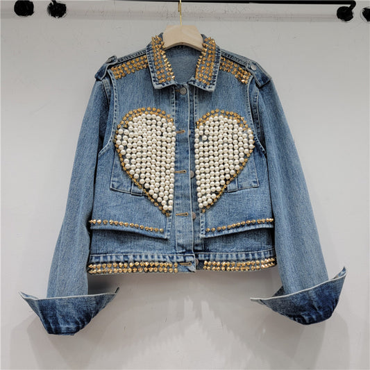 New Fashion Womens Cropped Denim Jacket Coat