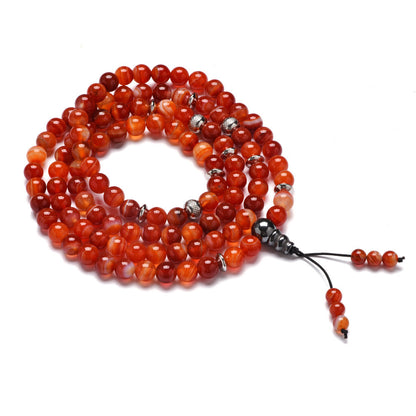 108 Beads Agate Bracelet – Unisex Spiritual Beaded Bracelet for Meditation & Everyday Wear
