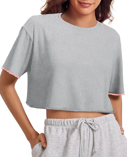 Casual Crop Top T-Shirt – Stylish Summer Workout & Streetwear for Women