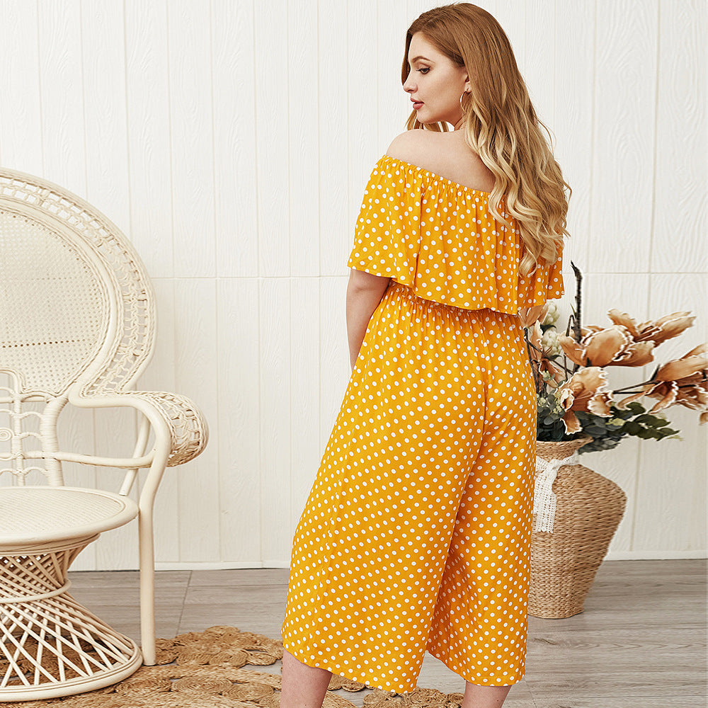 Oversized Polyester Jumpsuit for Women – Casual Loose-Fit One-Piece Outfit