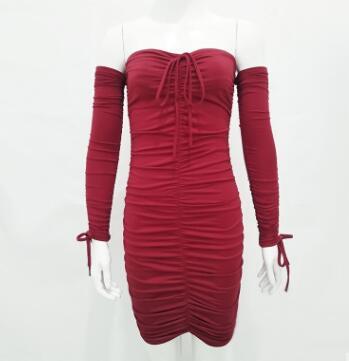 Sexy Off-Shoulder Bandage Dress | Long Sleeve Bodycon Mini Dress for Night Out & Party