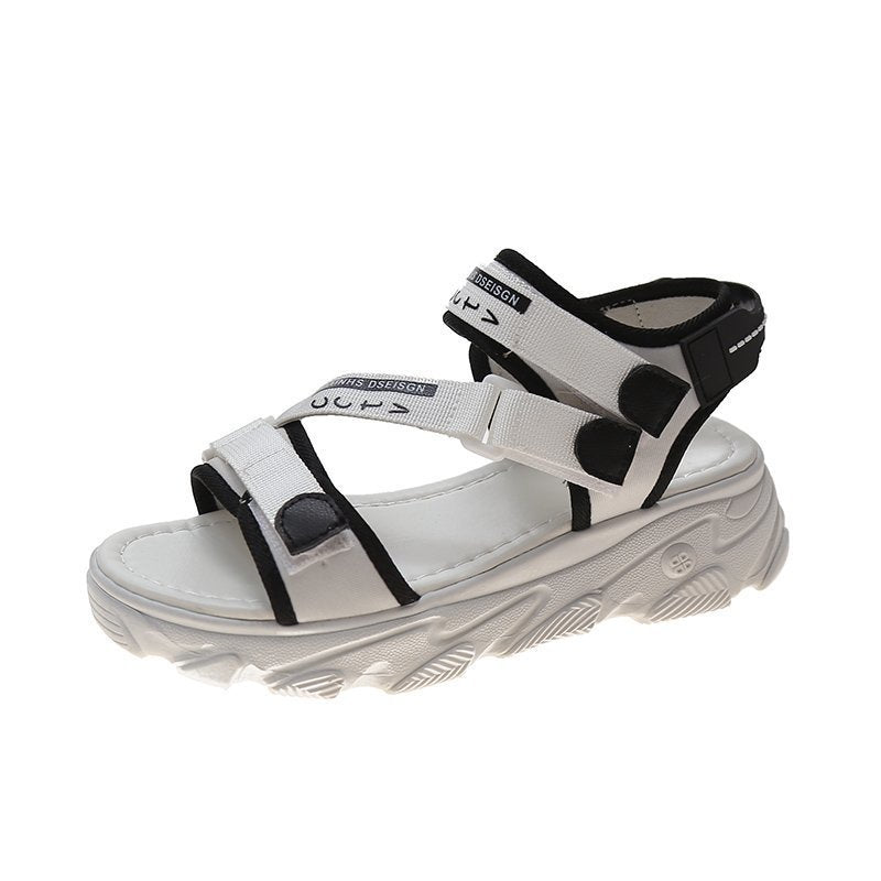 Women’s Velcro Beach Sandals – Fairy Style Korean Flats