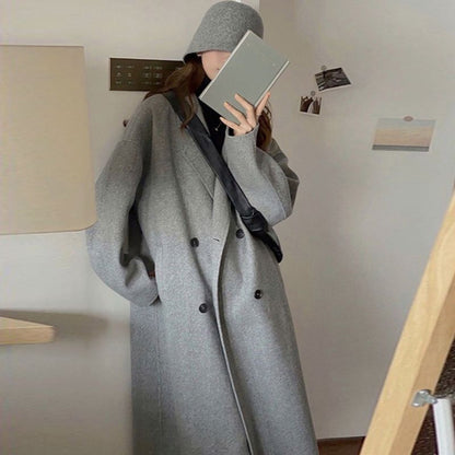 Double Breasted Long Jackets Elegant And Casual For Autumn Winter