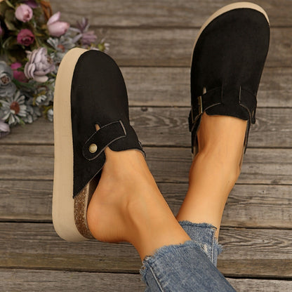 New Crossover Slip On Thick Platform Flat Slippers