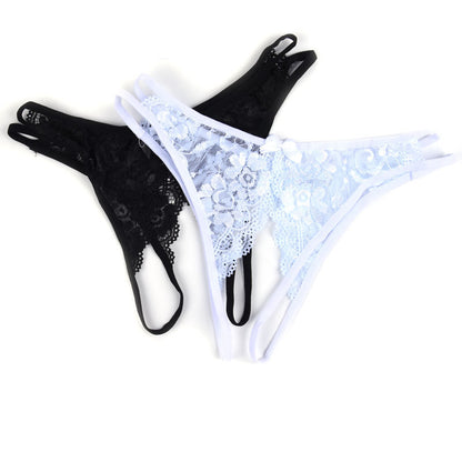 Lace Erotic Panties – Open Crotch Thong for Women with Stretchy Comfort & Seductive Style
