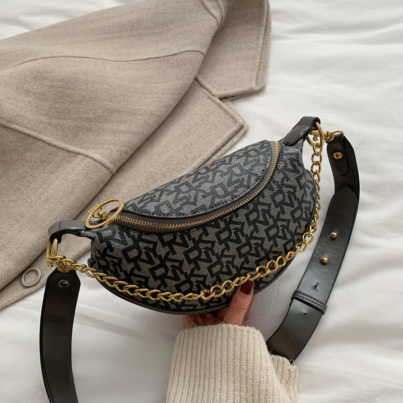 Wild Texture Printed PU Chest Bag Messenger Crossbody