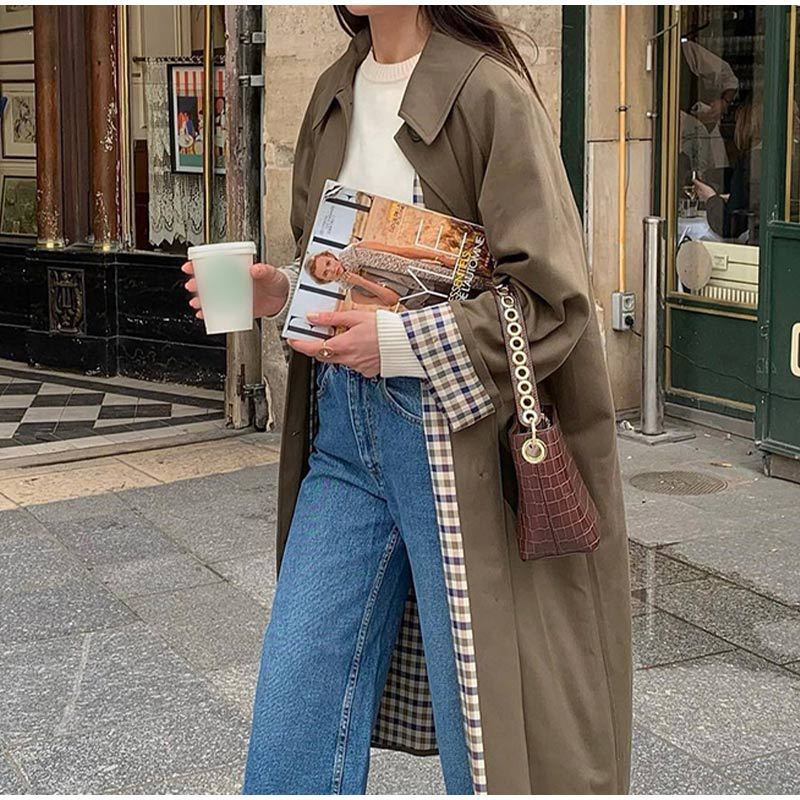 Fashion Long Button Trench Coat – Trench Coats Women Outfit Classy & Elegant Daily Outfits