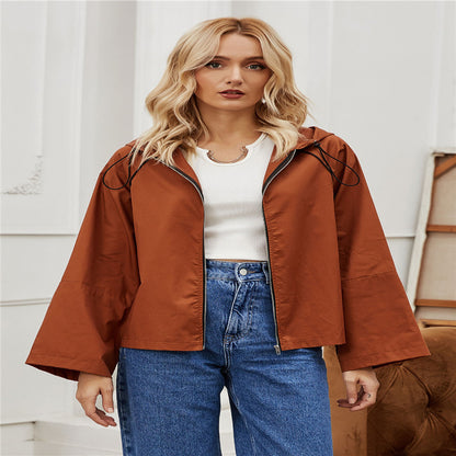 Windshield Baseball Uniform Loose Zip Cardigan – Jackets for Women & Casual Street Style Outfits