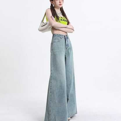 Women Street Style Vintage Wide Leg Jeans