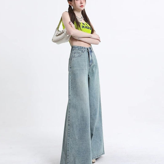 Women Street Style Vintage Wide Leg Jeans