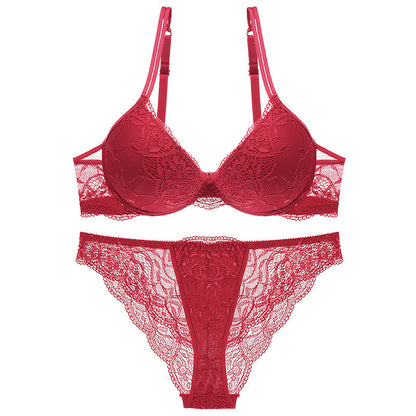 Chest Gathered Adjustable Comfortable Thin V Neck Bra