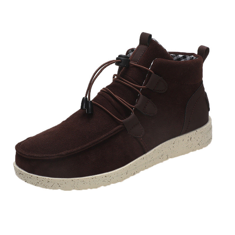 Casual Hook Loop Closure Zipper Design Ankle Boots