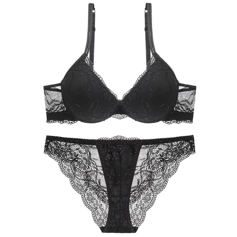 Chest Gathered Adjustable Comfortable Thin V Neck Bra