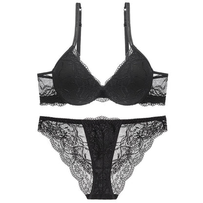 Chest Gathered Adjustable Comfortable Thin V Neck Bra