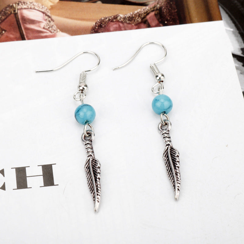 Earrings Boho Turquoise Drop Vintage Design Jewelry Accessories Trend 2025