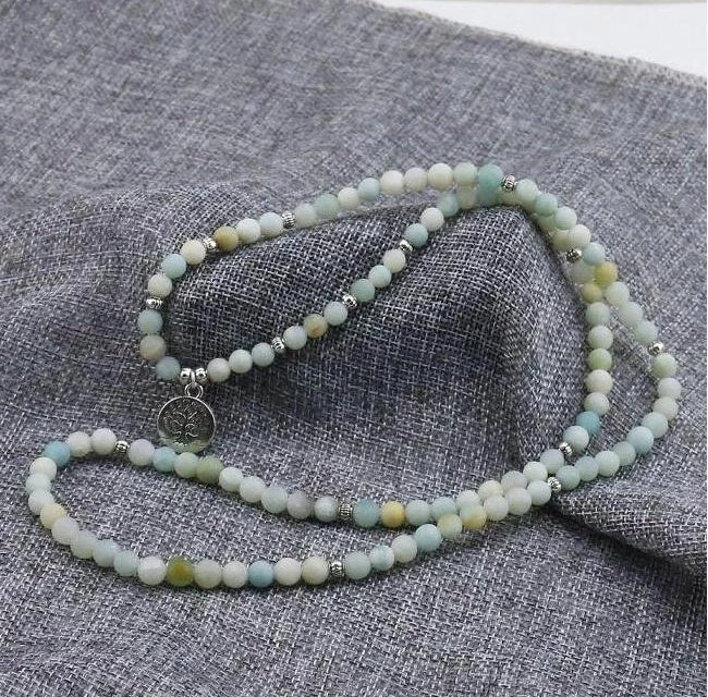 108 Life Tree Bracelet – Natural Stone Beaded Bracelet for Mindfulness & Spiritual Balance