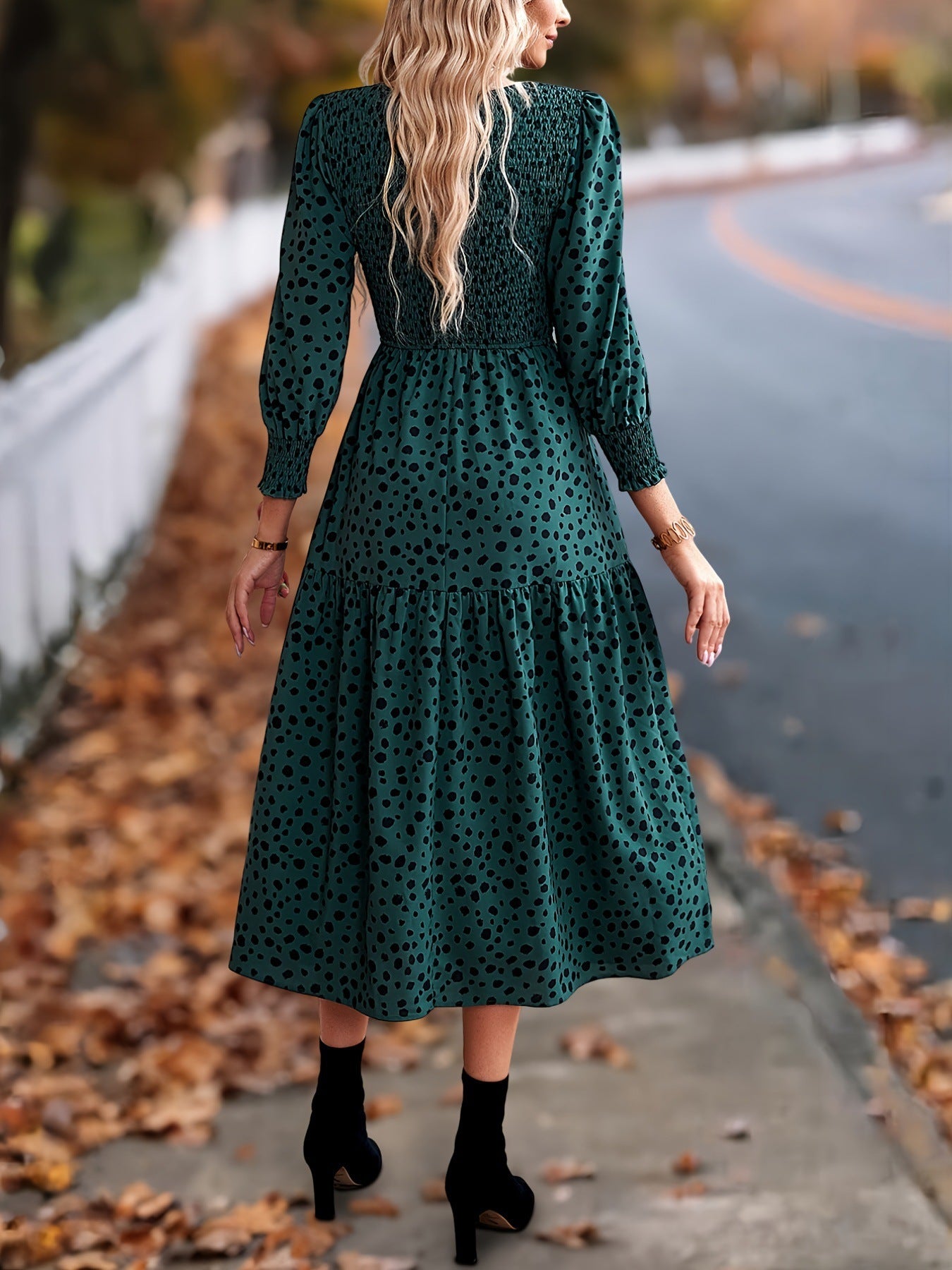 Leopard Print Long Sleeve Dress | Fierce Fashion Outfit & Elegant Dress for Women