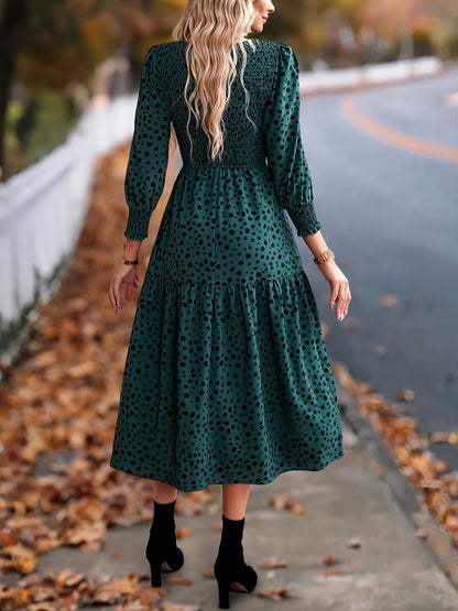 Leopard Print Long Sleeve Dress | Fierce Fashion Outfit & Elegant Dress for Women