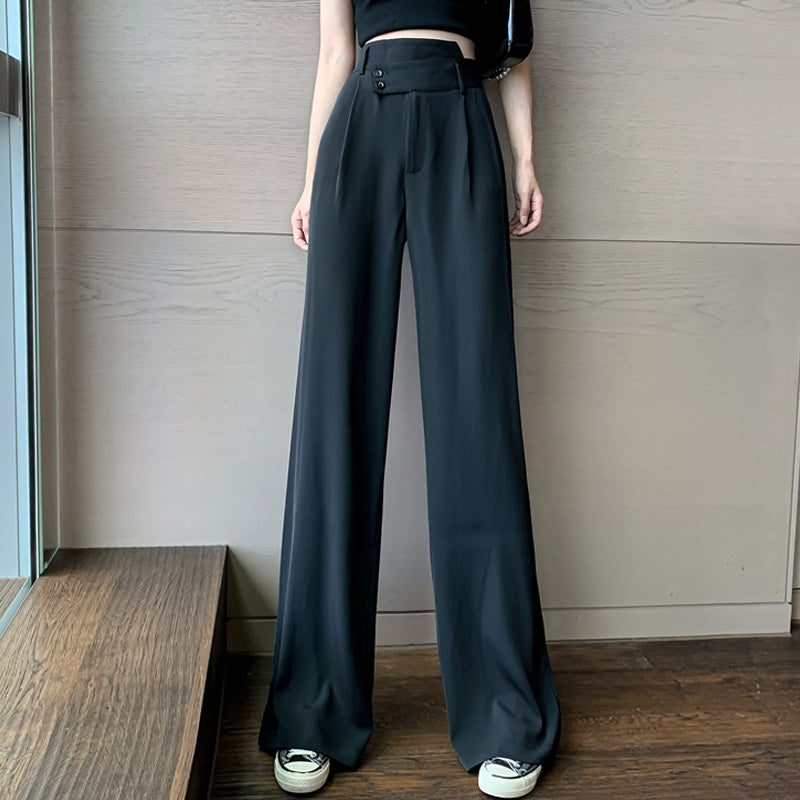 Autumn Winter High Waisted Casual Suit Pants
