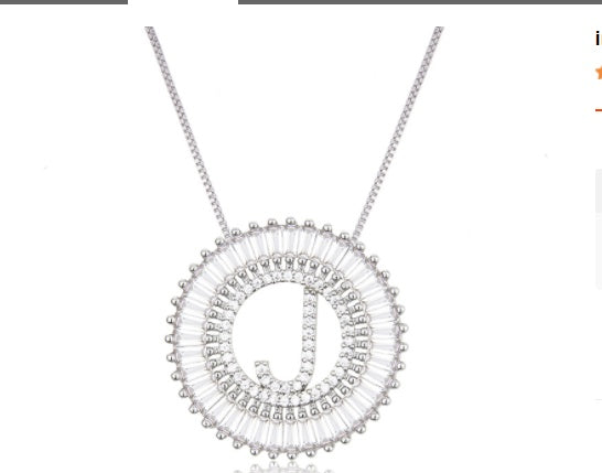 A Z Letter 6mm Imitation Pearls Necklace For Women